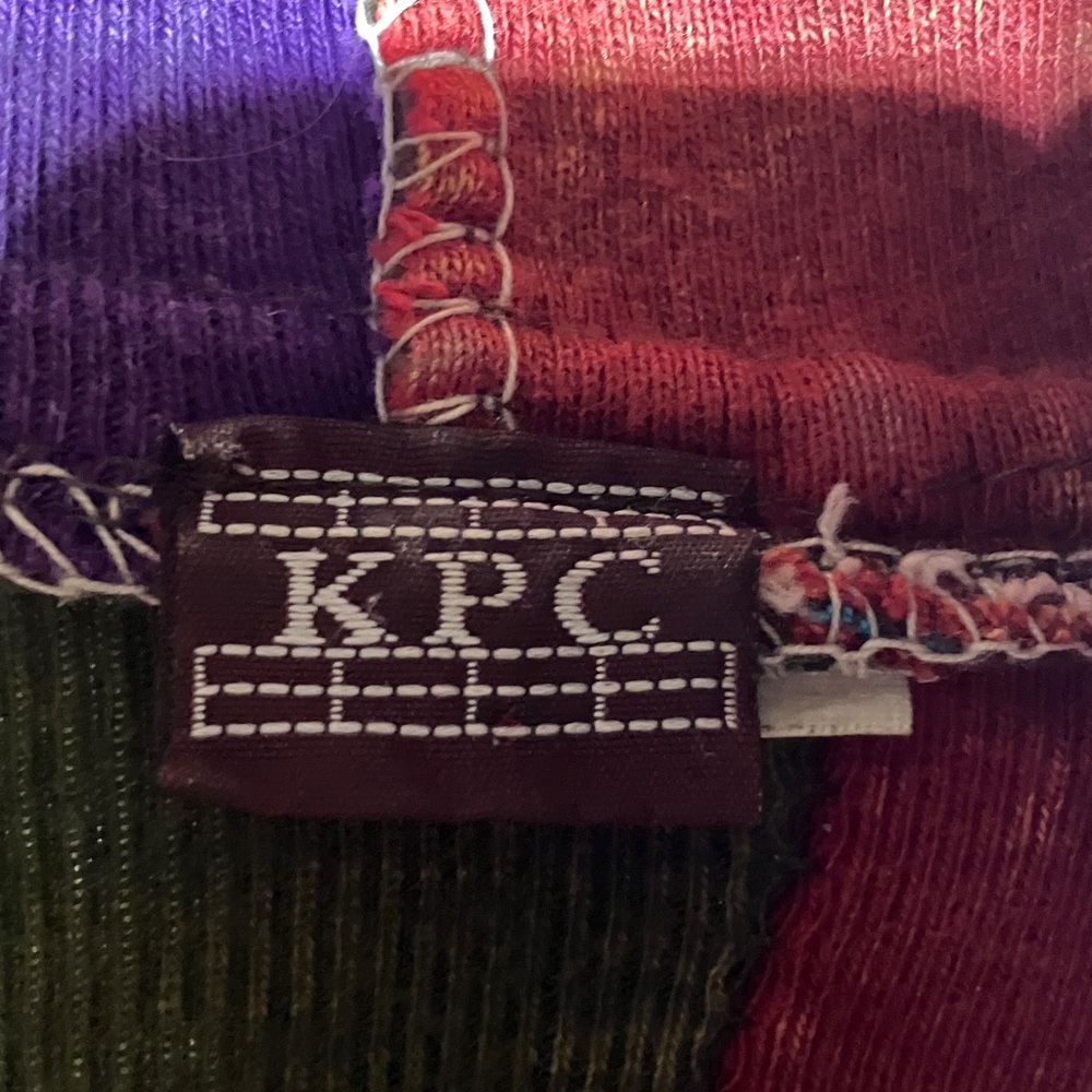 KPC Colorful Boho Gypsy Patchwork Zip Jacket Liripipe Style Hood & Front Pockets - Picture 2 of 8